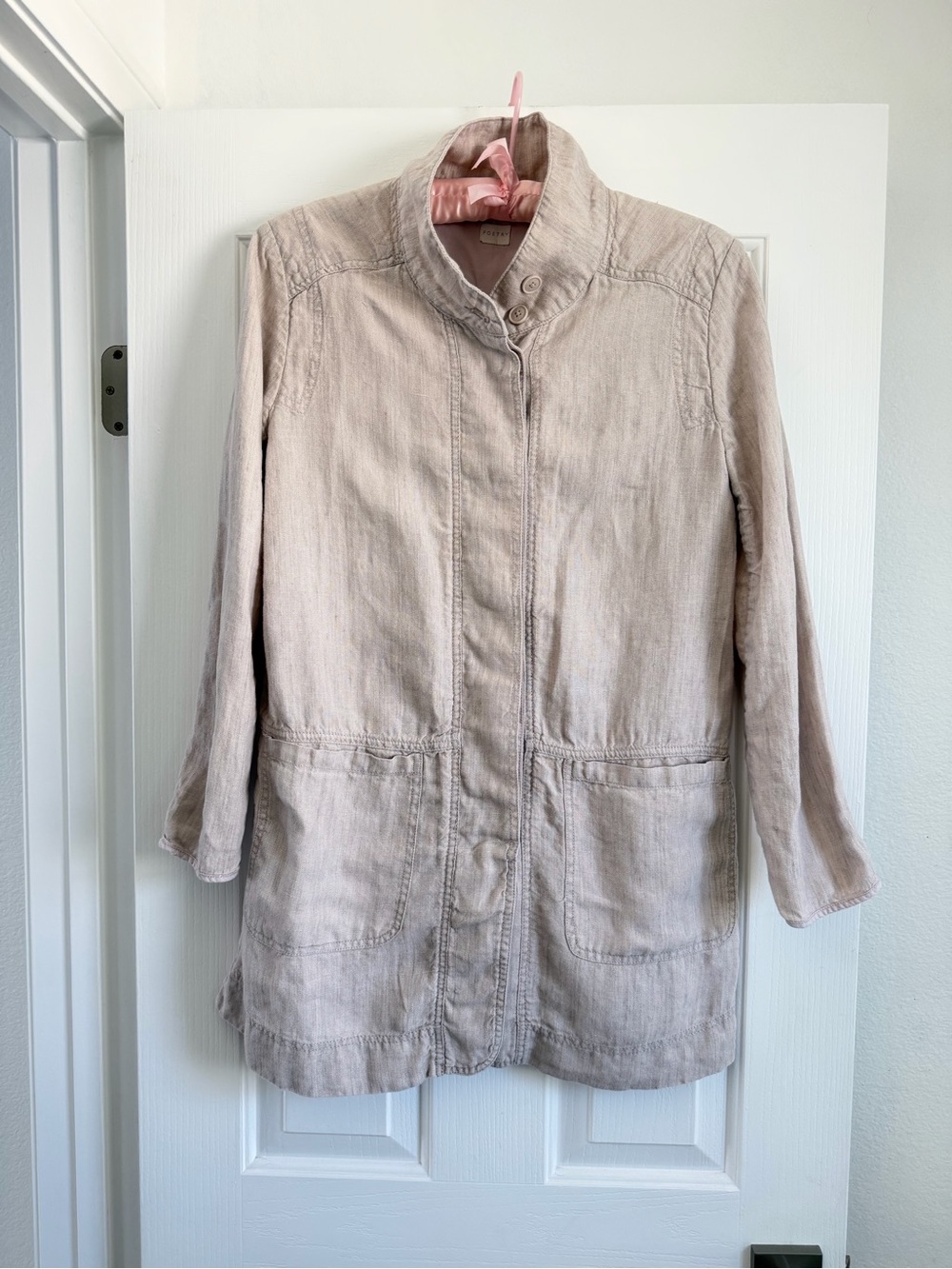 Poetry 100% Linen Utility Jacket Size US 8 - Picture 3 of 10